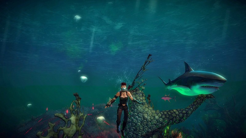 Freyja plumbs the depths with her pet shark, Prawn